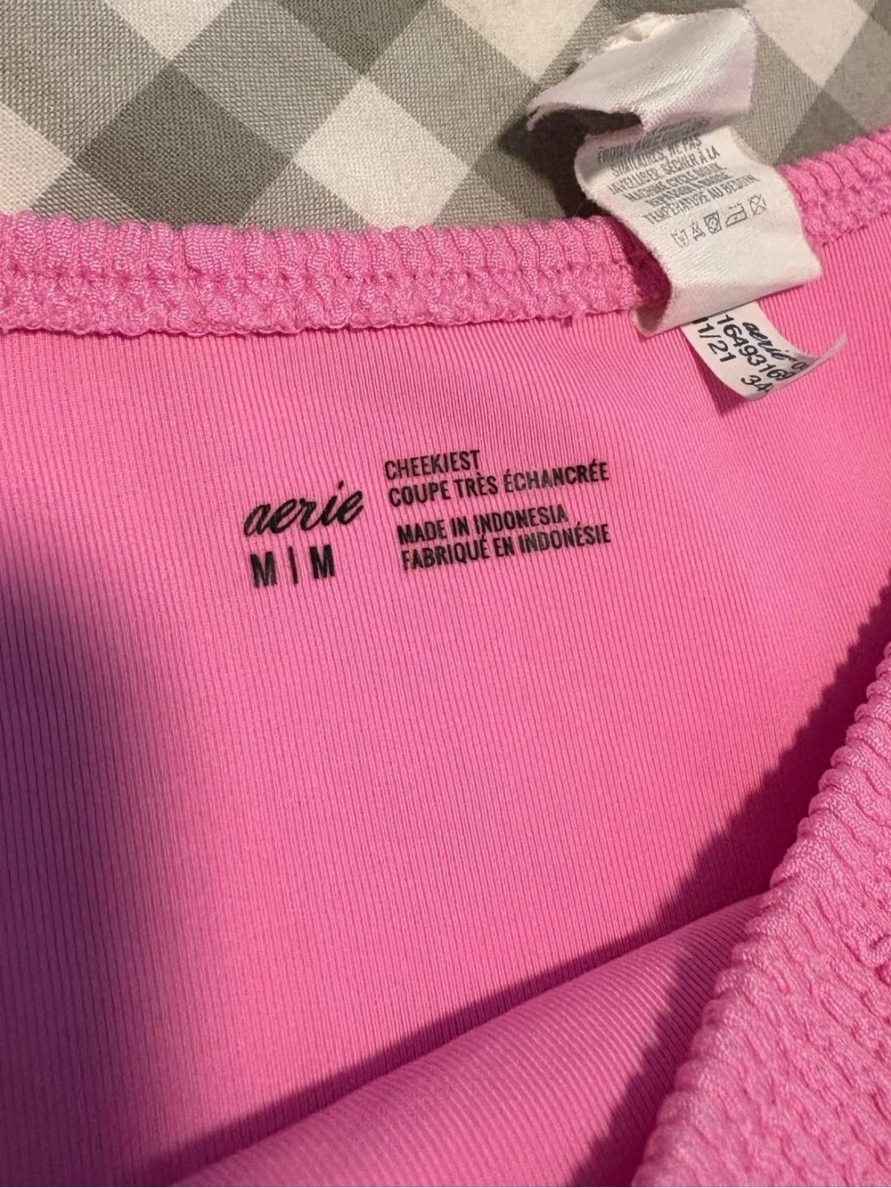 Aerie Pink Ribbed Two-Piece Bikini Set